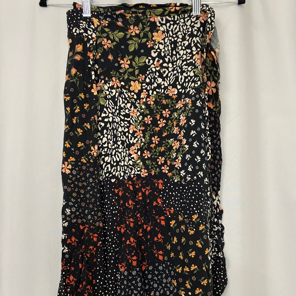 Floral Midi Wrap Skirt